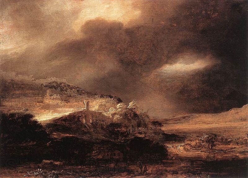Rembrandt Peale Stormy Landscape Spain oil painting art